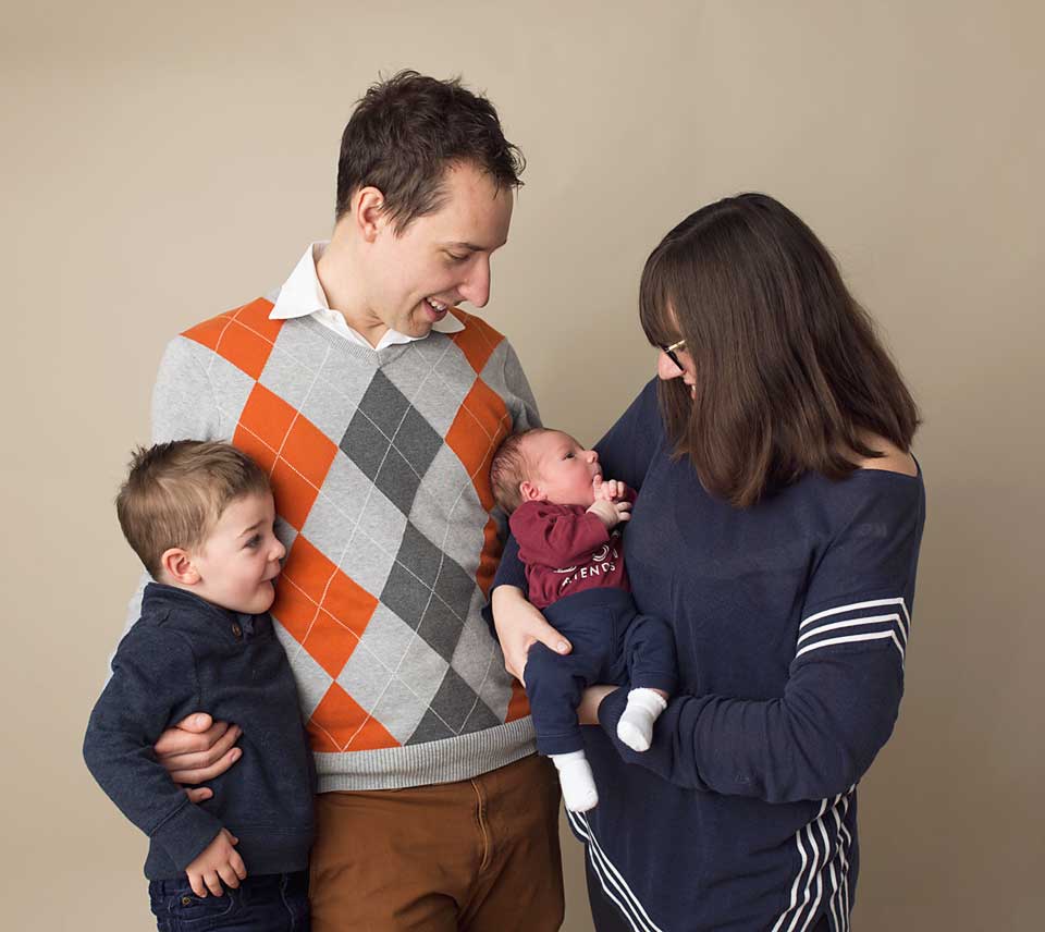 Studio photographer specializing in newborn babies and up to the first year