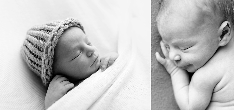 Black and white professional newborn photos, Lake Simcoe Ontario