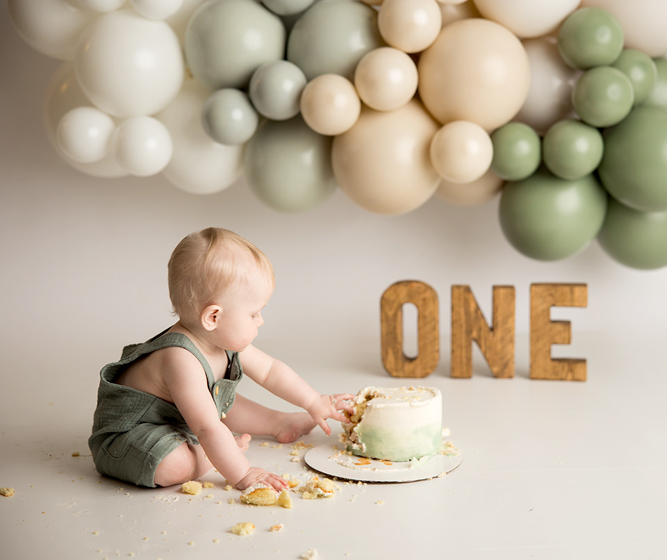 baby's first birthday cakesmash photoshoot